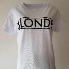T-shirt z nadrukiem BLONDE - przód