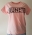 T-shirt Brunette - pudrowy róż - przód